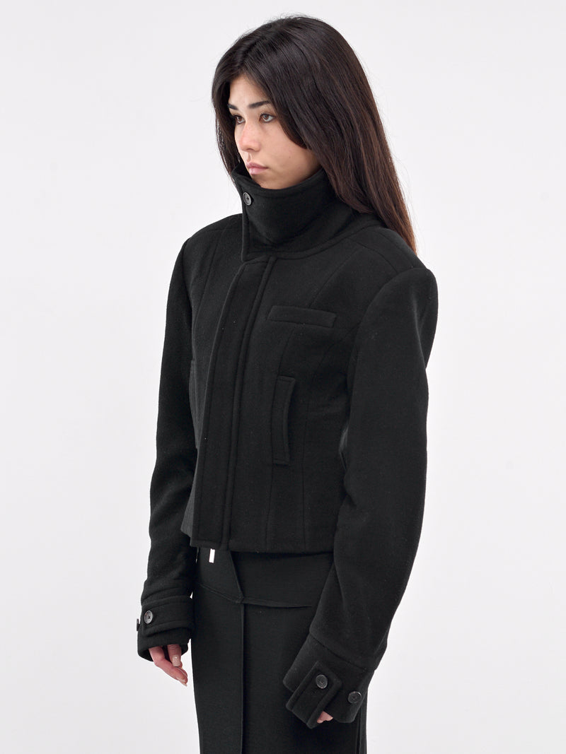 Stand Collar Jacket (JA-09BK-BLACK)