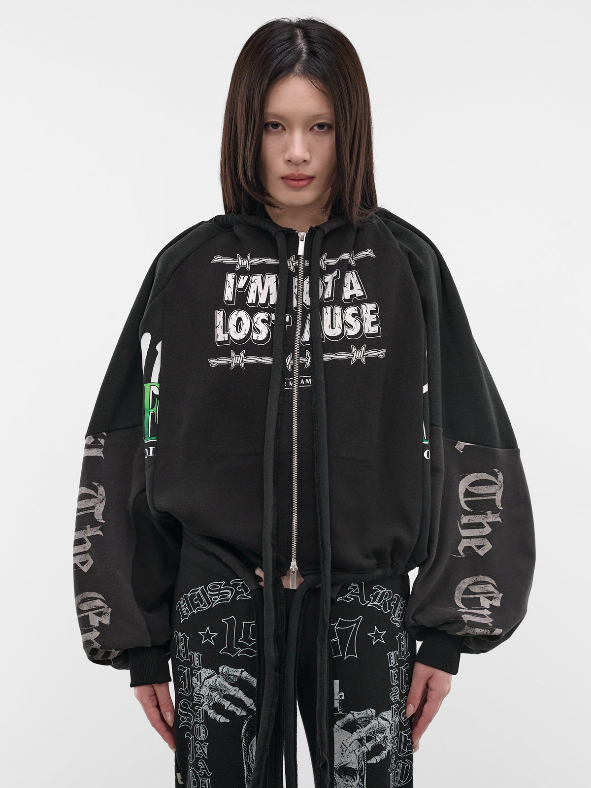 Upcycled Sweatshirt Circle Jacket (JA-CO-01-BLACK)