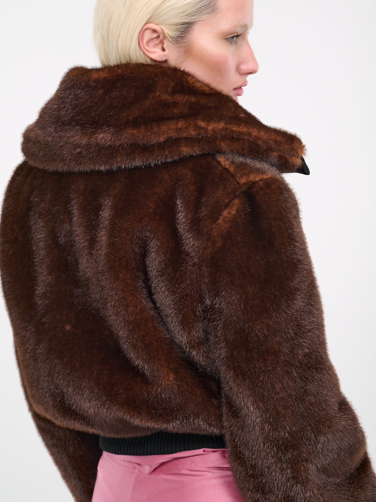 Faux Mink Blouson (JA023-CHOCOLATE)