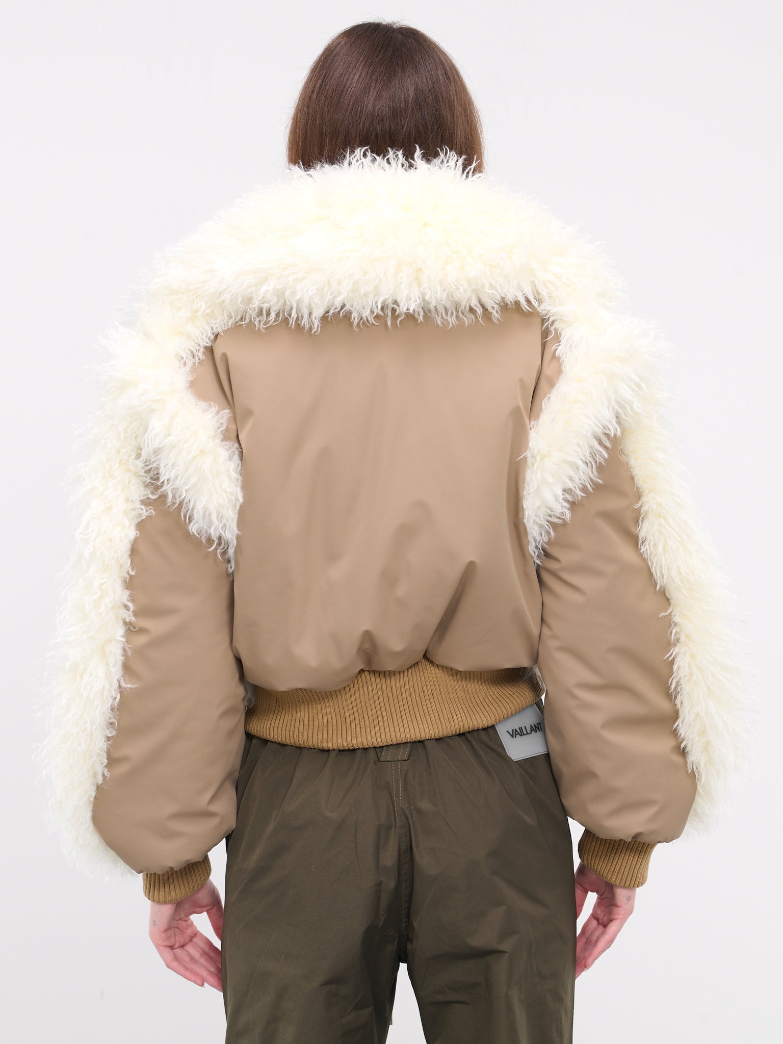 Faux Fur Technical Puffer Jacket (JA023A-COCO-MILK)