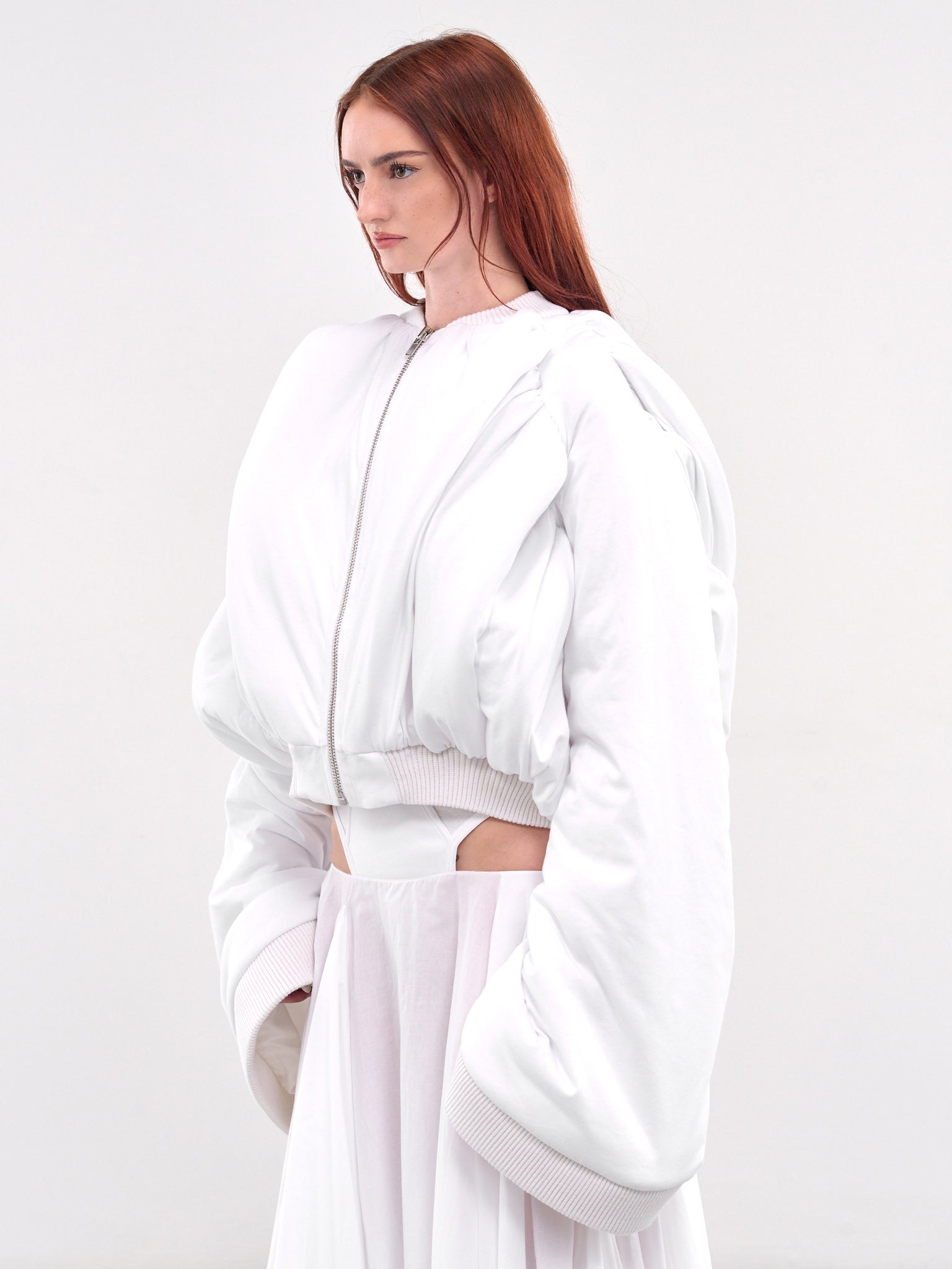 Padded Bomber Jacket (JA02585-0053-WHITE)