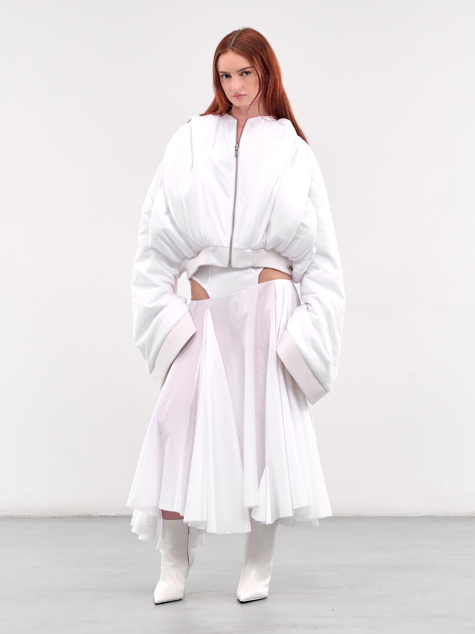 Padded Bomber Jacket (JA02585-0053-WHITE)