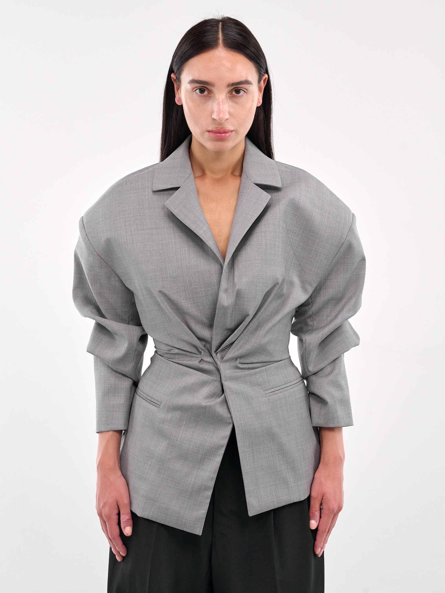 Tonnerre Gathered Blazer (JA02GR-TONNERRE-GREY)