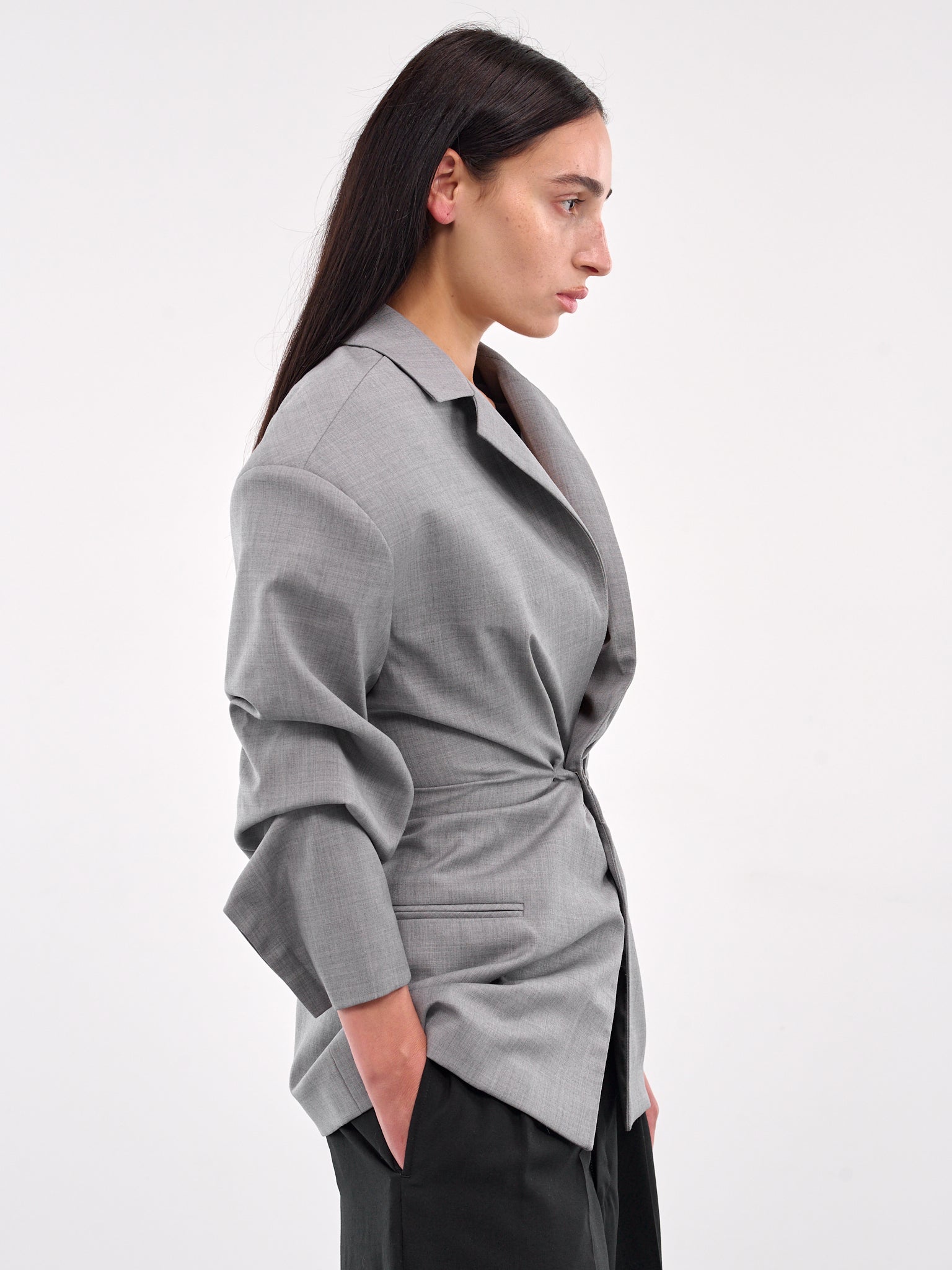 Tonnerre Gathered Blazer (JA02GR-TONNERRE-GREY)