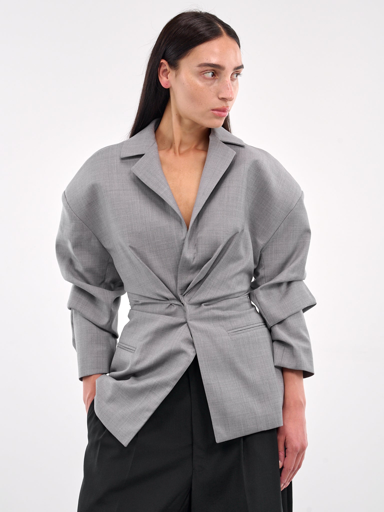 Tonnerre Gathered Blazer (JA02GR-TONNERRE-GREY)