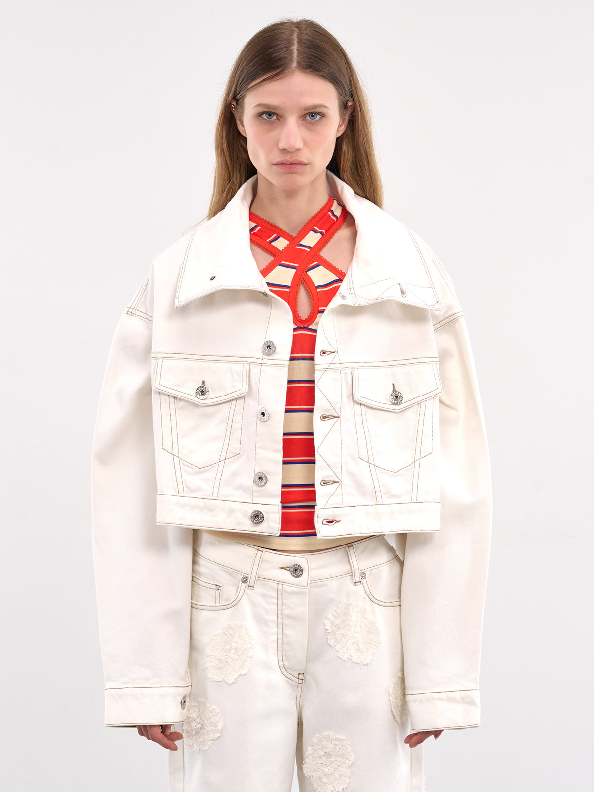 Boxy Denim Jacket (JA039-WHITE)