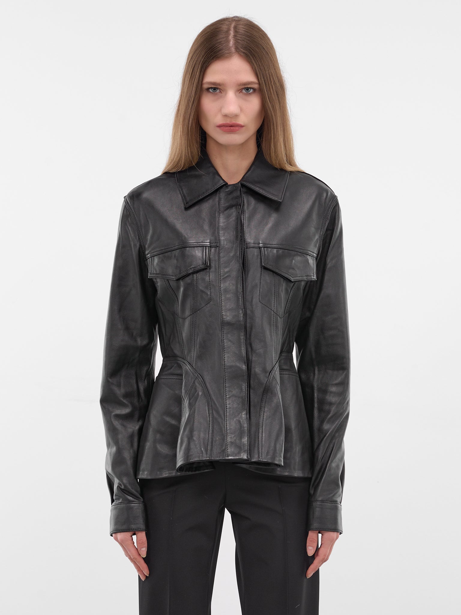 Black Sheep Leather Trucker Jacket (JA045-BLACK)