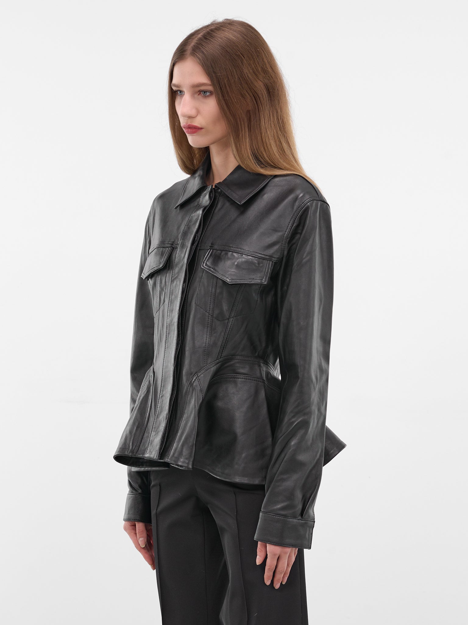 Black Sheep Leather Trucker Jacket (JA045-BLACK)