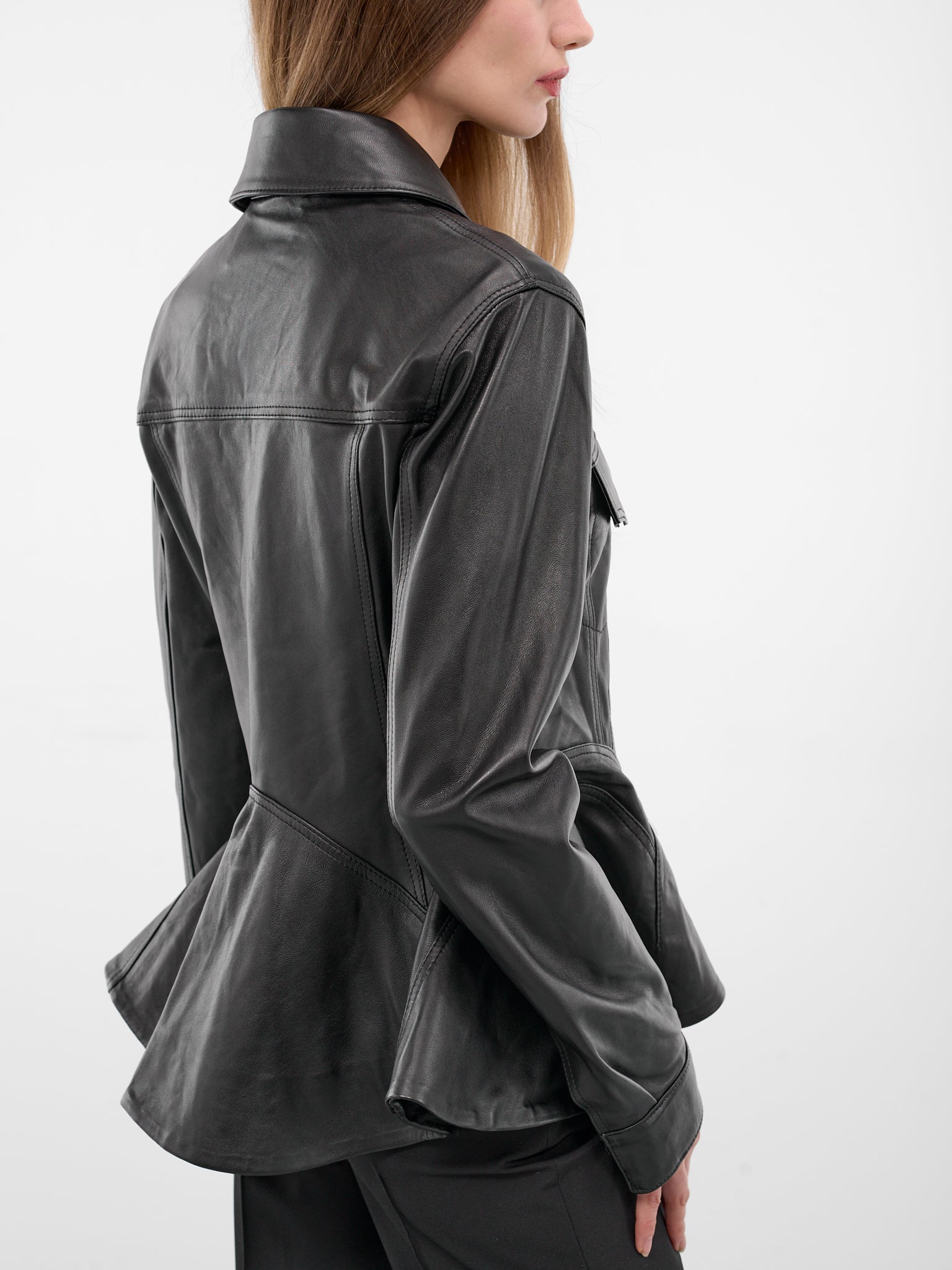 Black Sheep Leather Trucker Jacket (JA045-BLACK)