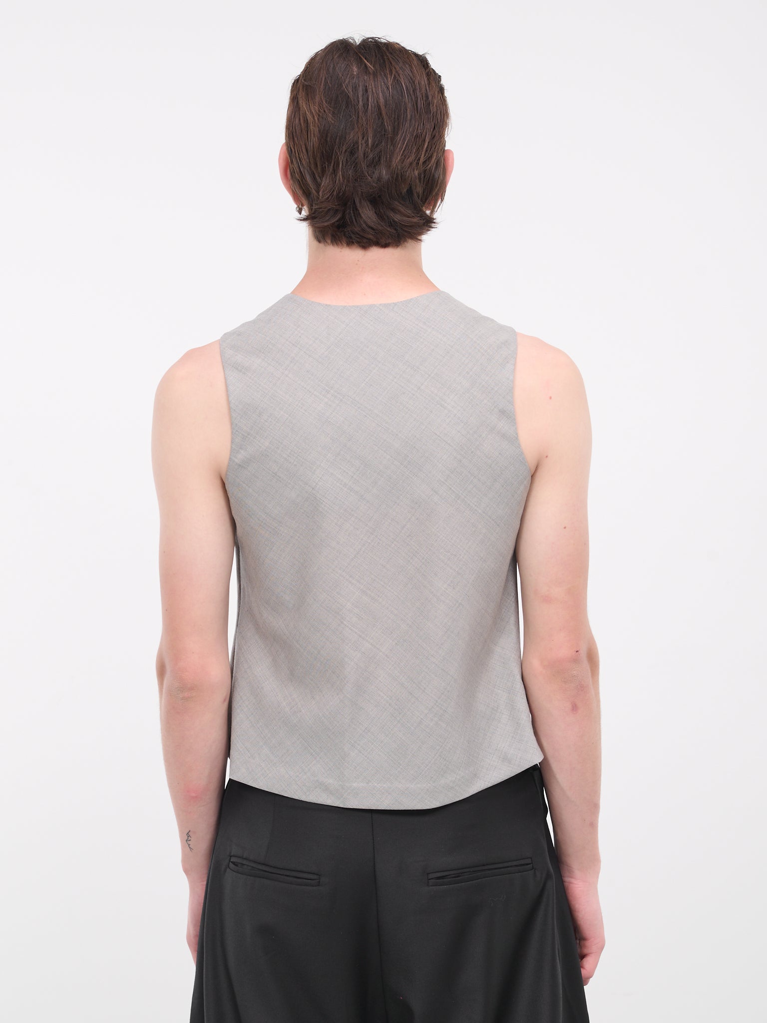 Draped Wool Top (JA07-GREY)