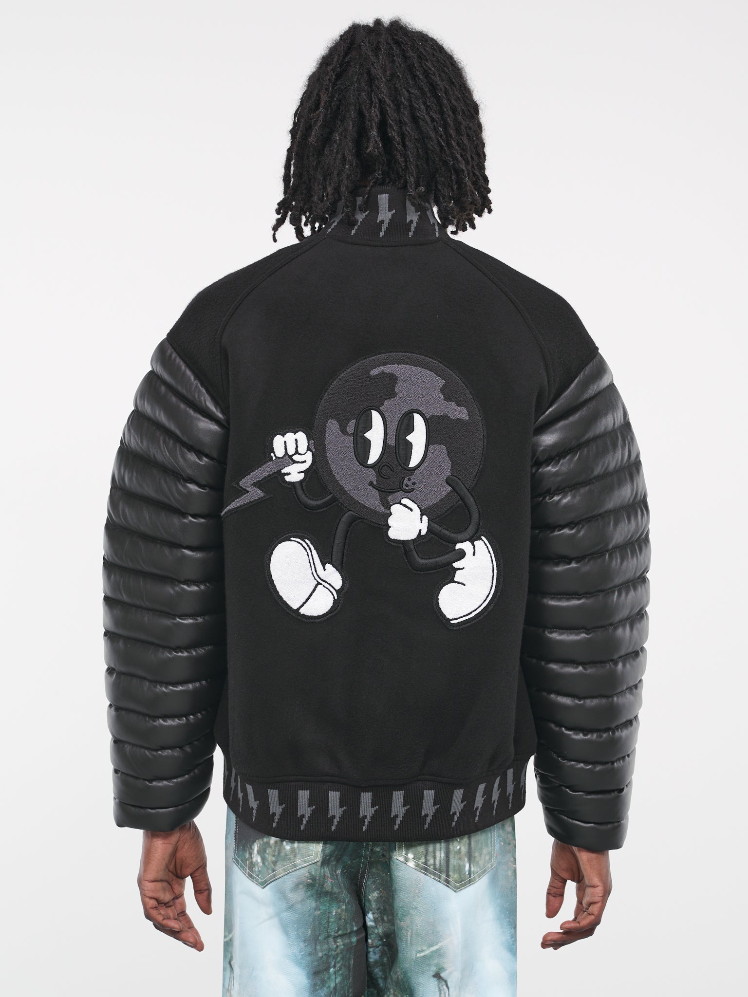 Planet Earth Varsity Jacket (JA193773720372-BLACK)