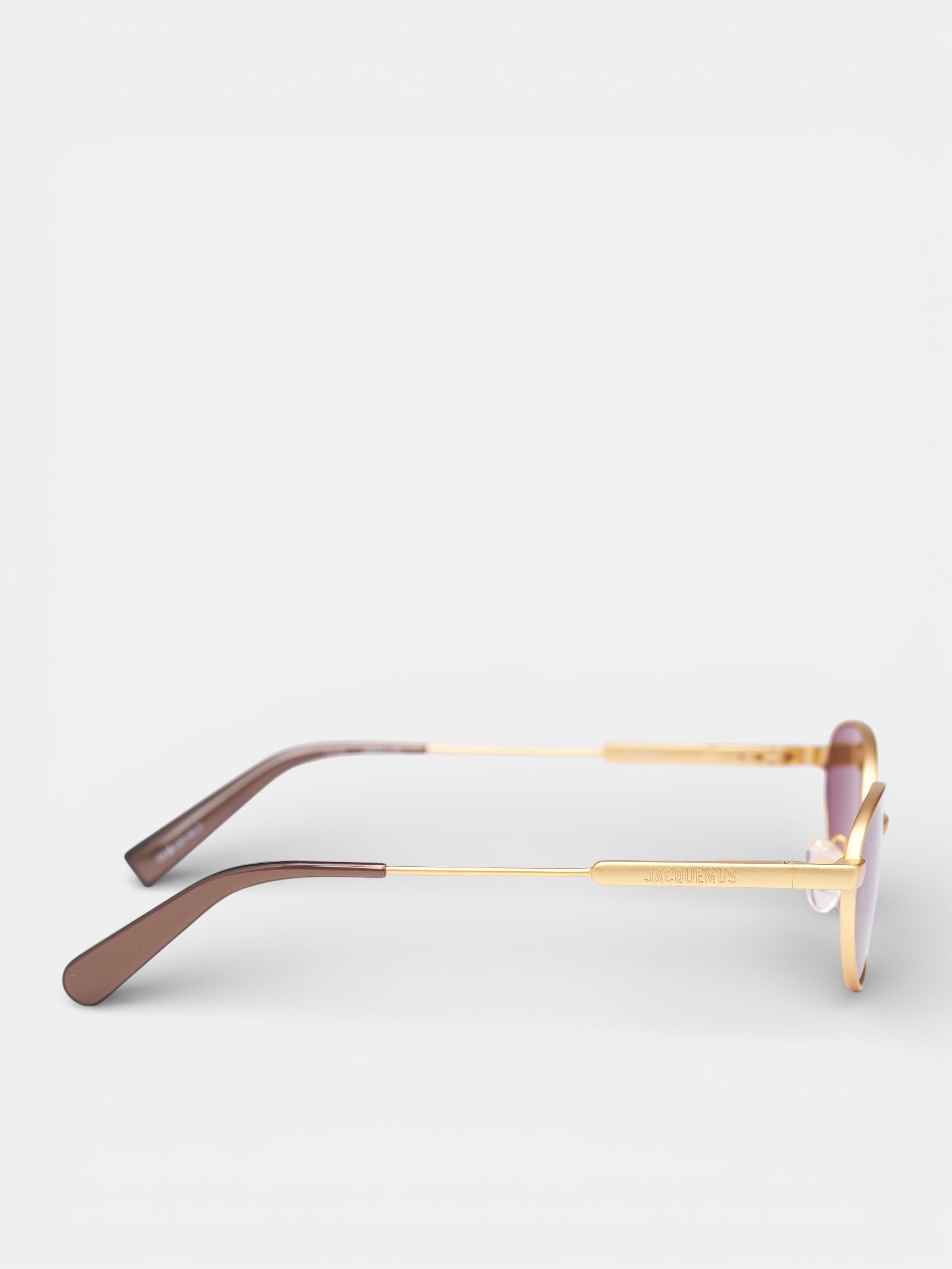 Jacquemus x Linda Farrow Oval Sunglasses (JAC120C1SUN-MATT-GOLD-BROWN)