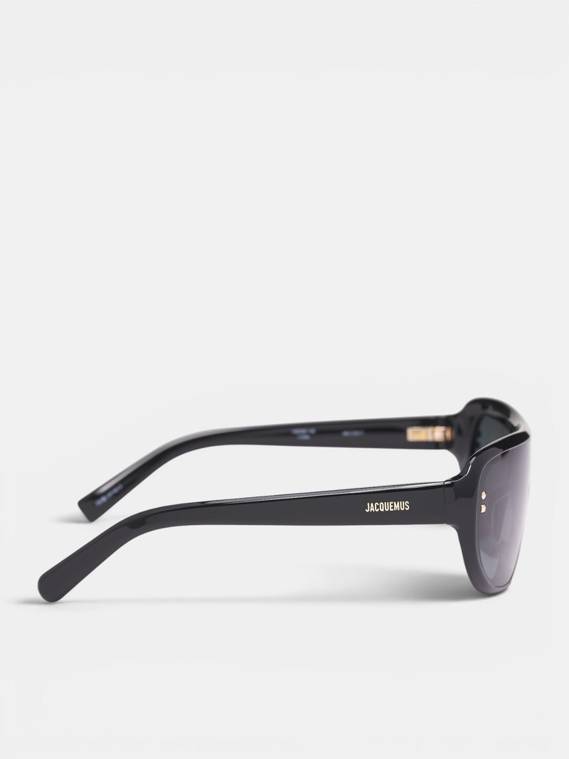 Linda Farrow x Jacquemus Havana Sunglasses (JAC225C1SUN-BLACK-LIGHT-GOLD-G)