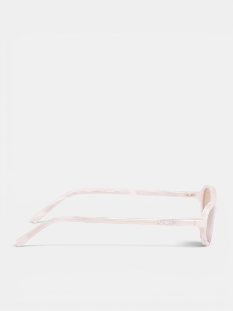 Linda Farrow x Jacquemus Pina Sunglasses (JAC226C2SUN-MARBLE-SILVER-MINK)