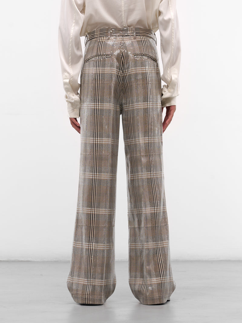 Jackson Check Sequin Bootcut Trousers (JACKSON-M23W481-CHECK-SEQUIN)