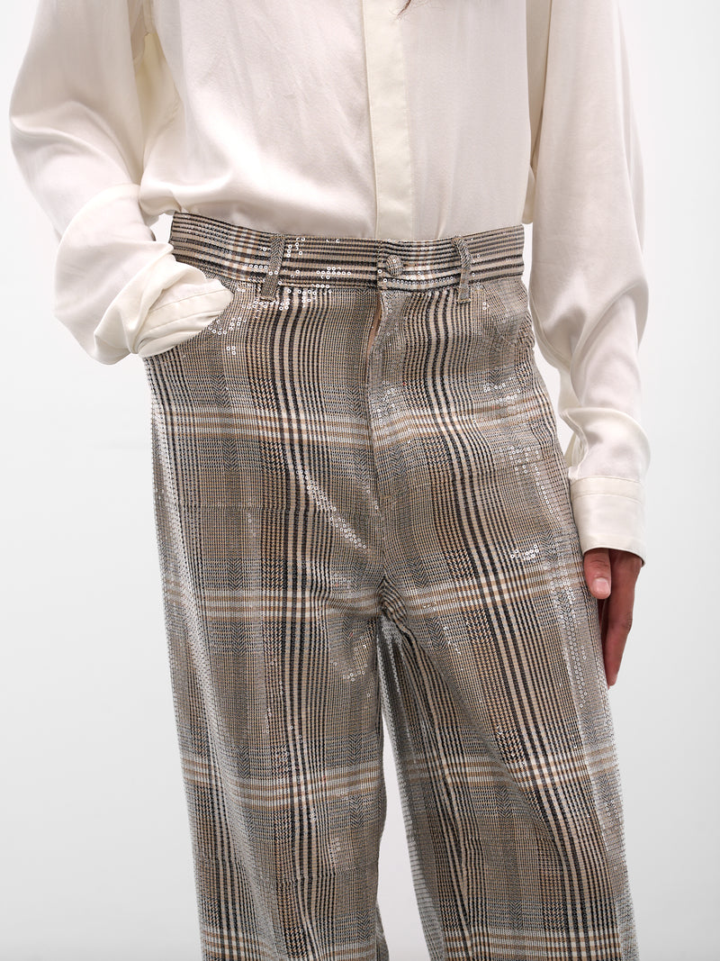 Jackson Check Sequin Bootcut Trousers (JACKSON-M23W481-CHECK-SEQUIN)