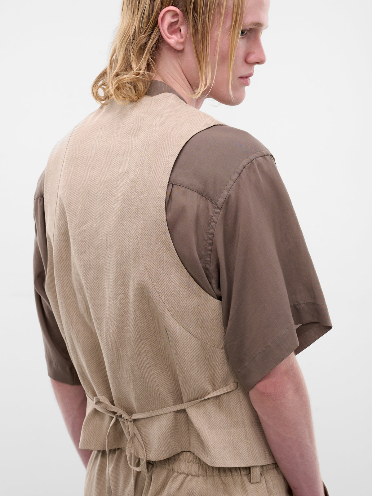 Beige Paysan Tailored Vest (JAM00106AW00738-BEIGE)