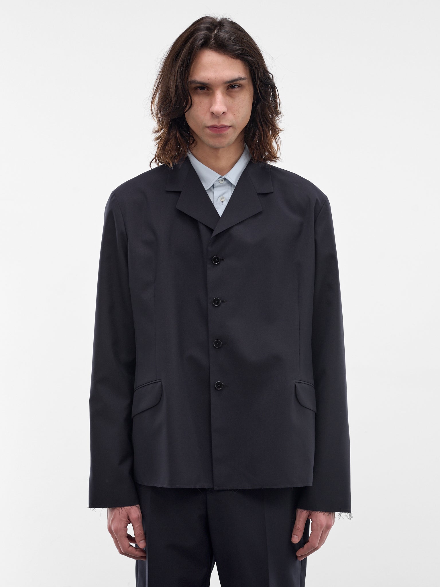 Black Boxy Blazer (JB21BN0232-J40249-402-BLUE)