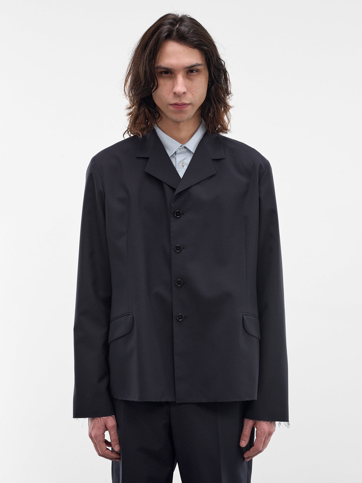 Black Boxy Blazer (JB21BN0232-J40249-402-BLUE)
