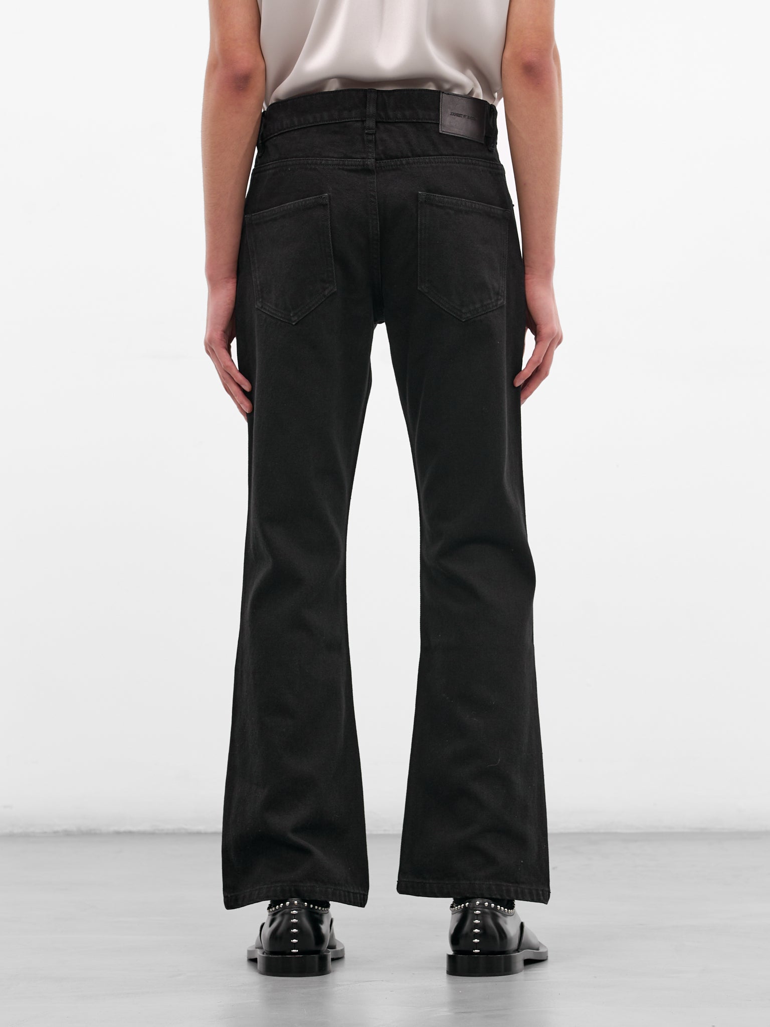 Black Organic Denim Flared Jeans (JE01-BLACK)
