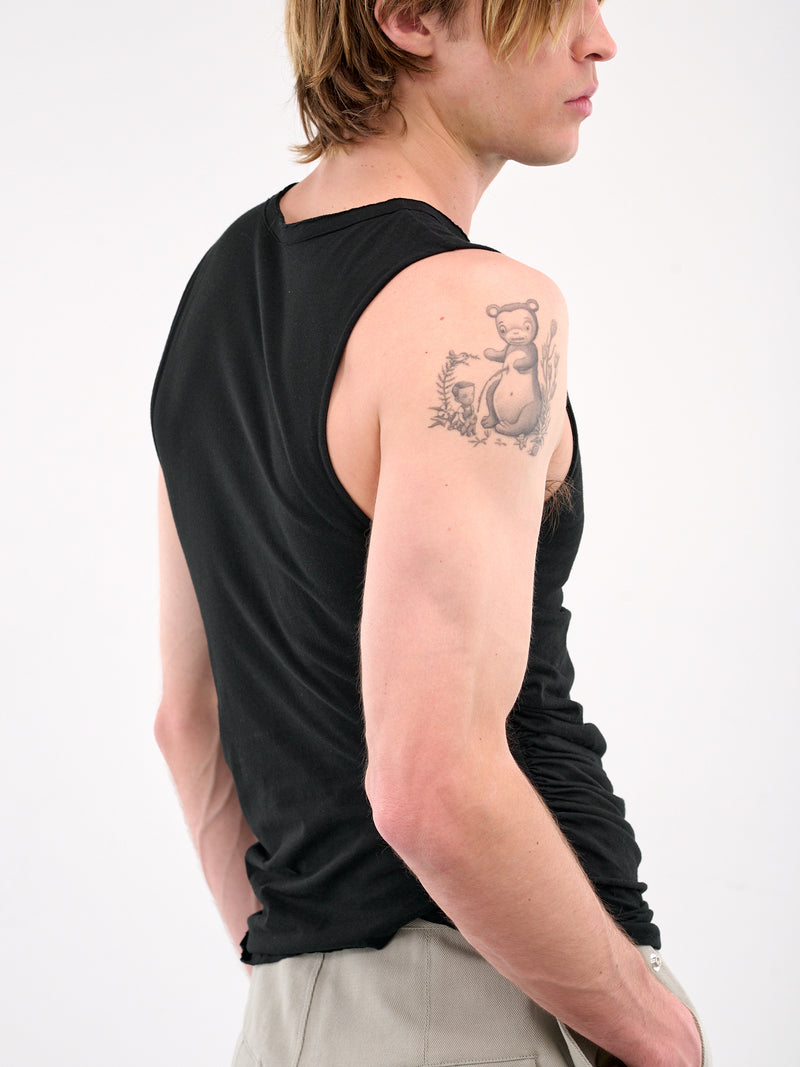 Draped Tank Top (JER-105-01-BLACK)