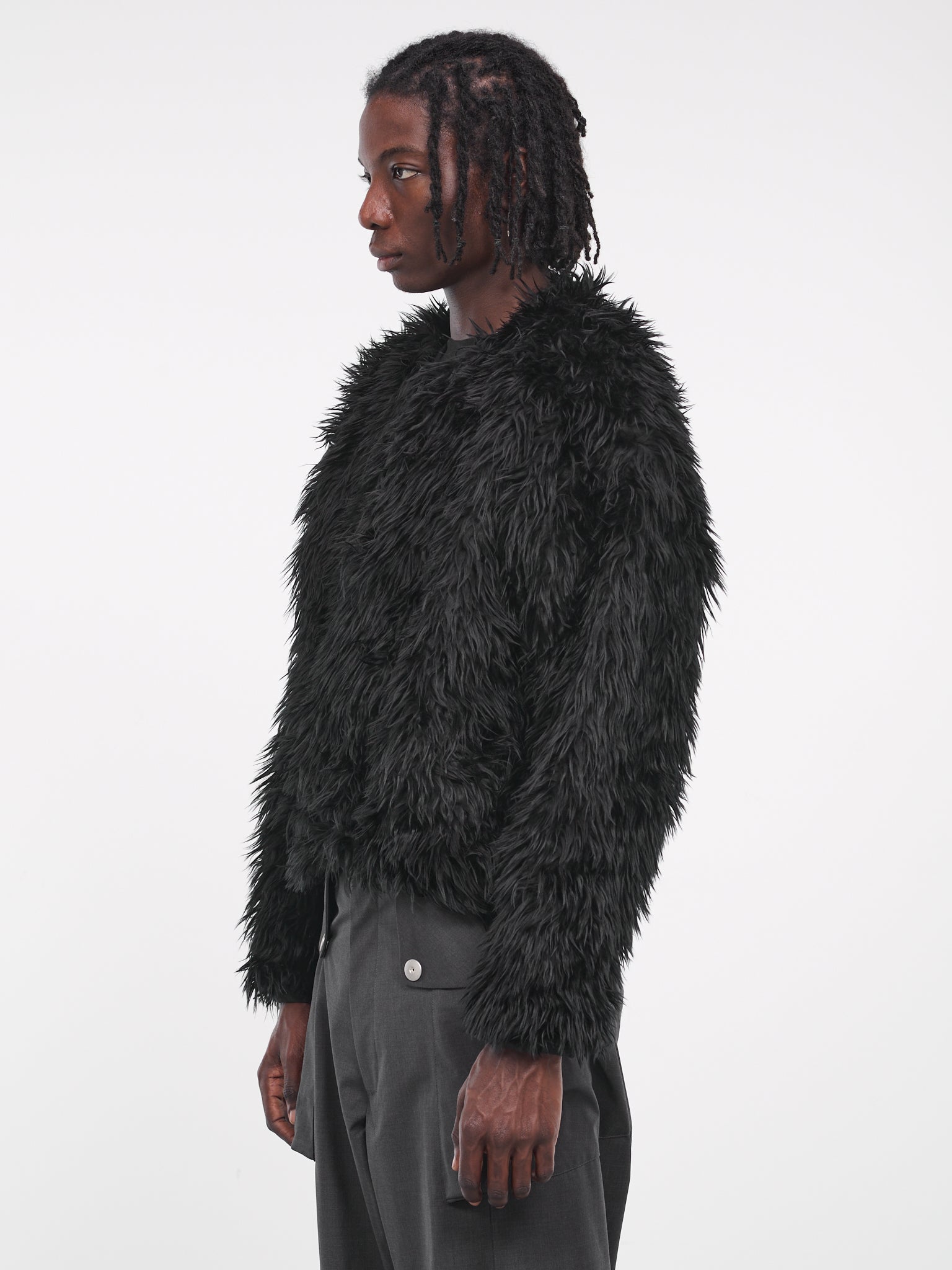 Faux Fur Pullover (JER-105-01-BLACK)