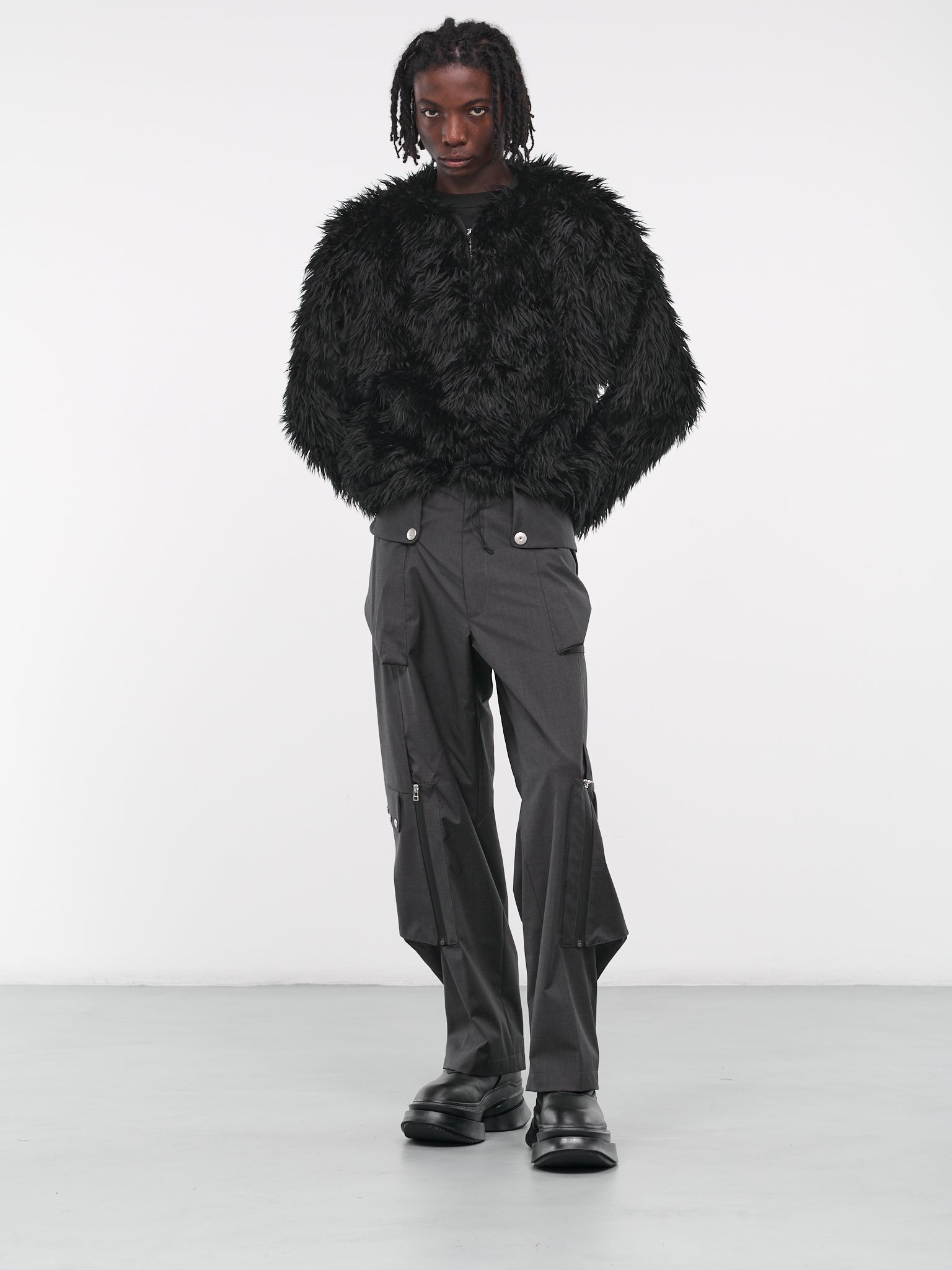 Faux Fur Pullover (JER-105-01-BLACK)