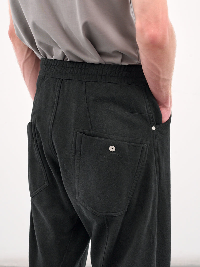 Knee Darted Elastic Sweatpants (JER-109-01-NAVY)