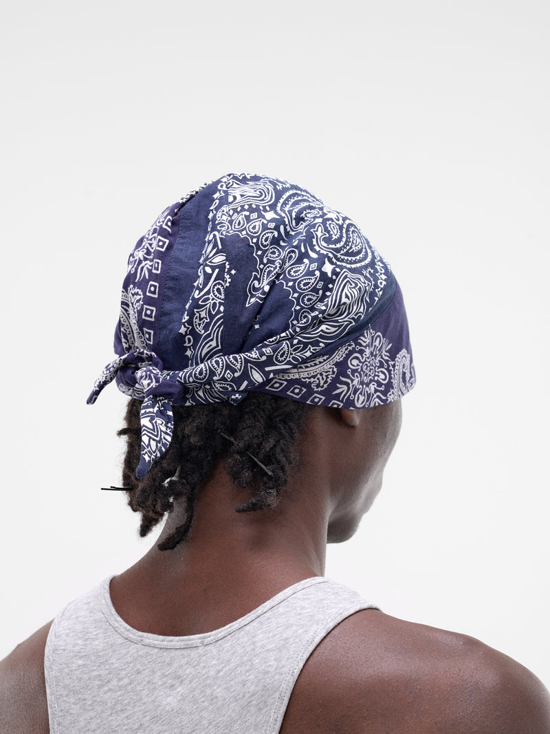 Blue Paisley Bandana Cap (JJ-002-05-BLUE-PAISLEY)