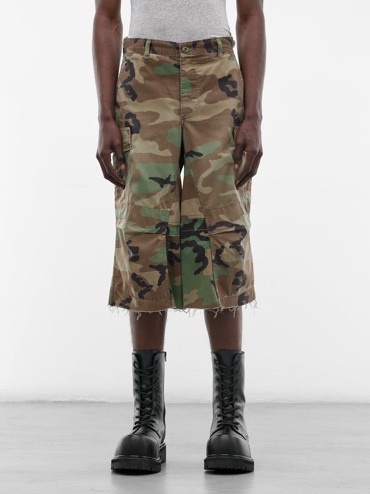 Woodland Camo Cargo NBHD Shorts (JJ-002-16-OLIVE-DRAB)
