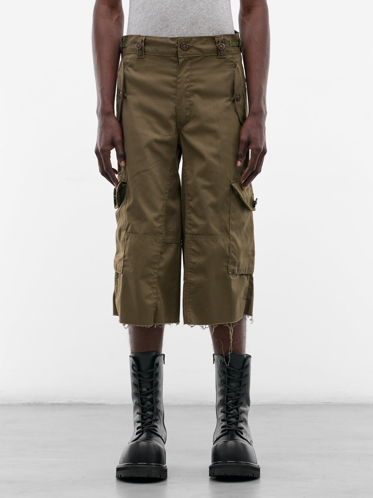 Olive Upcycled Cargo NBHD Shorts (JJ-002-21-OLIVE-DRAB)