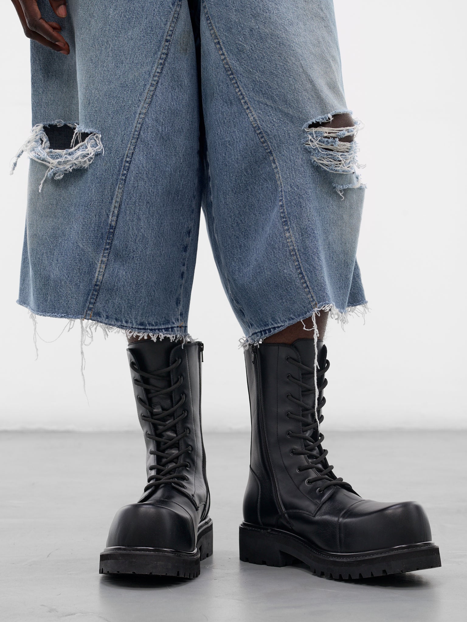 Blue Distressed Denim NBHD Shorts (JJ-002-26-LIGHT-WASH-BLUE)