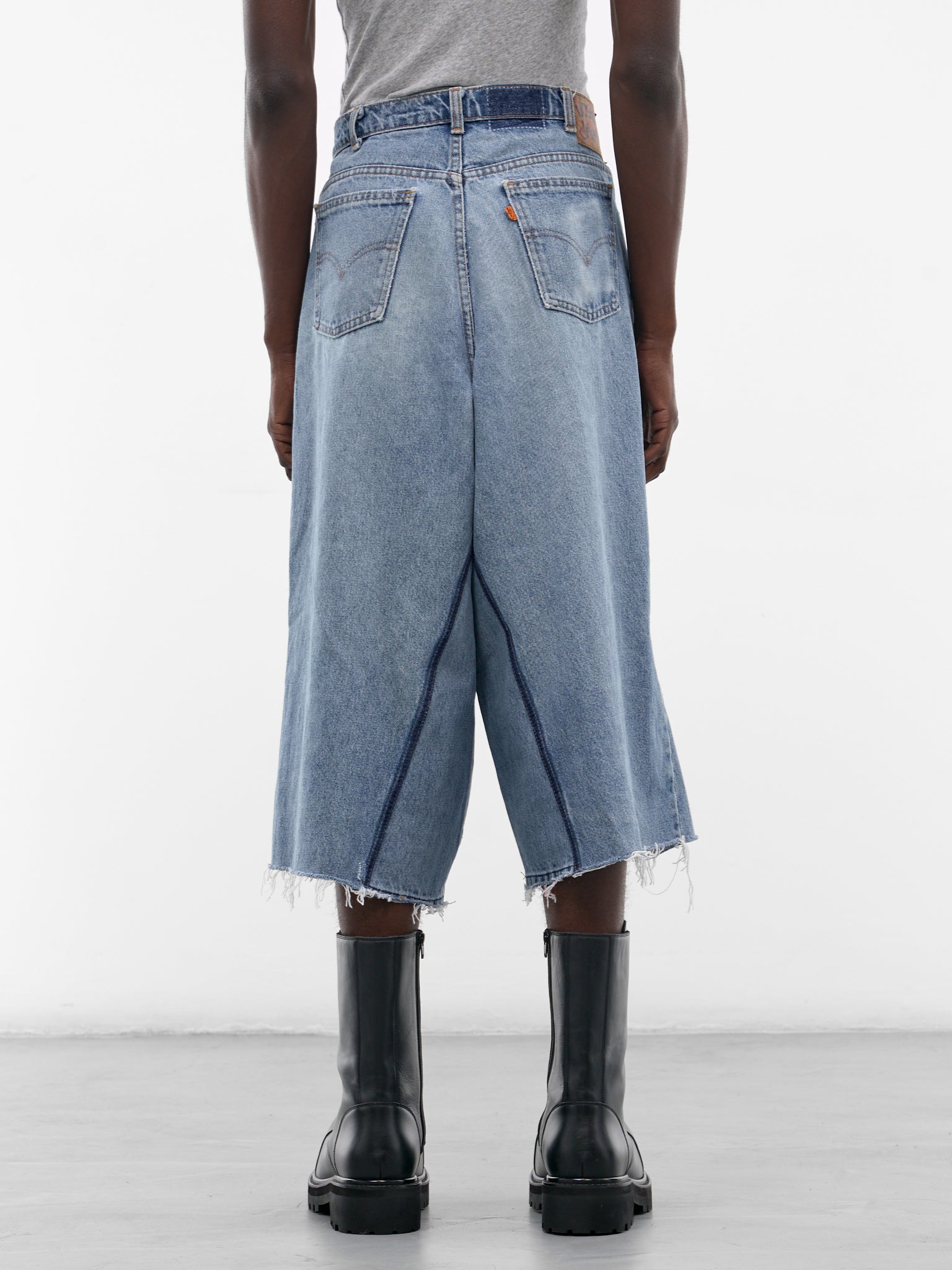 Blue Distressed Denim NBHD Shorts (JJ-002-26-LIGHT-WASH-BLUE)