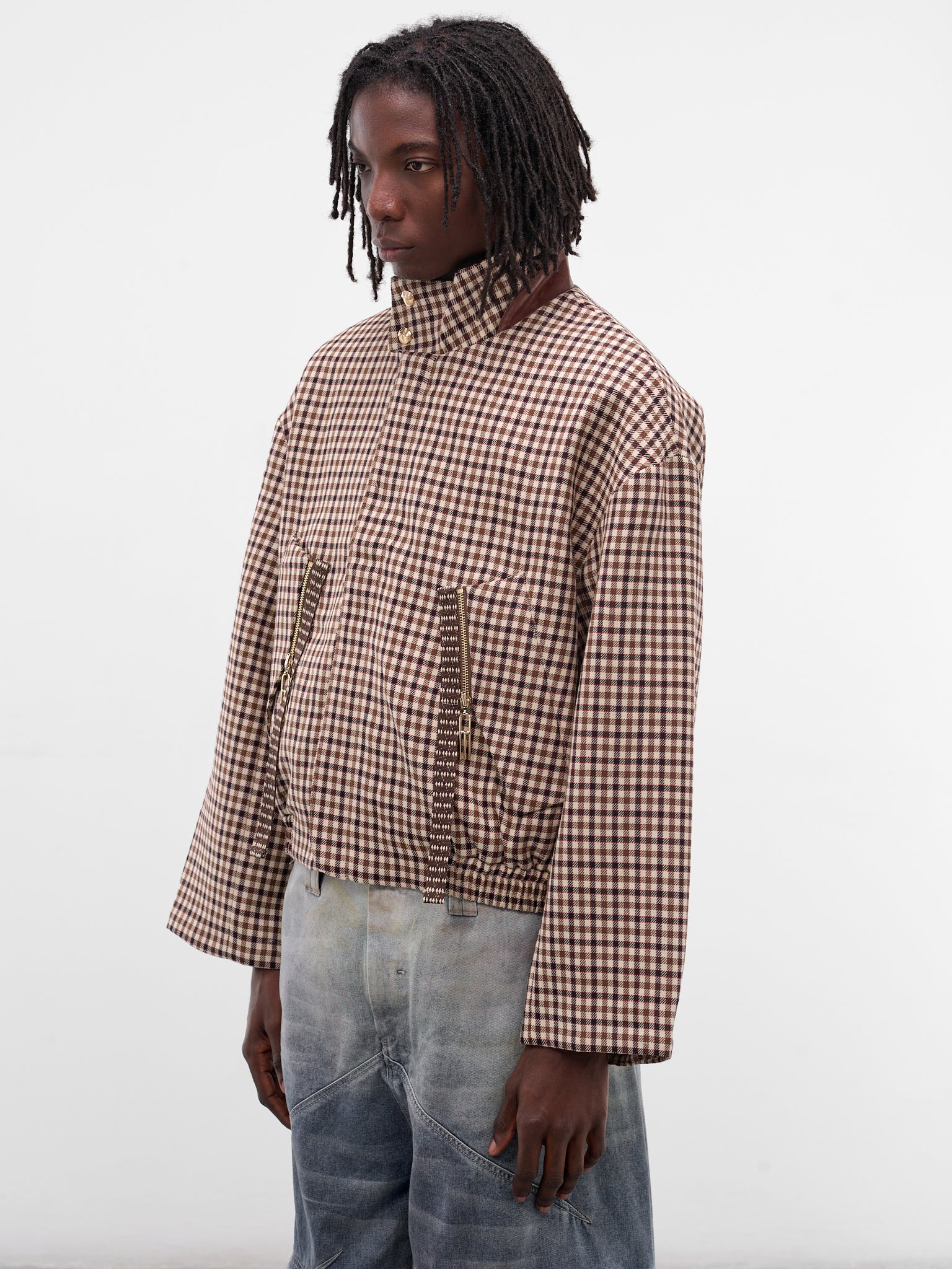 Medina Brown Plaid Harrington Jacket (JK-05-MP-MIGLE-PLAID-BROWN)