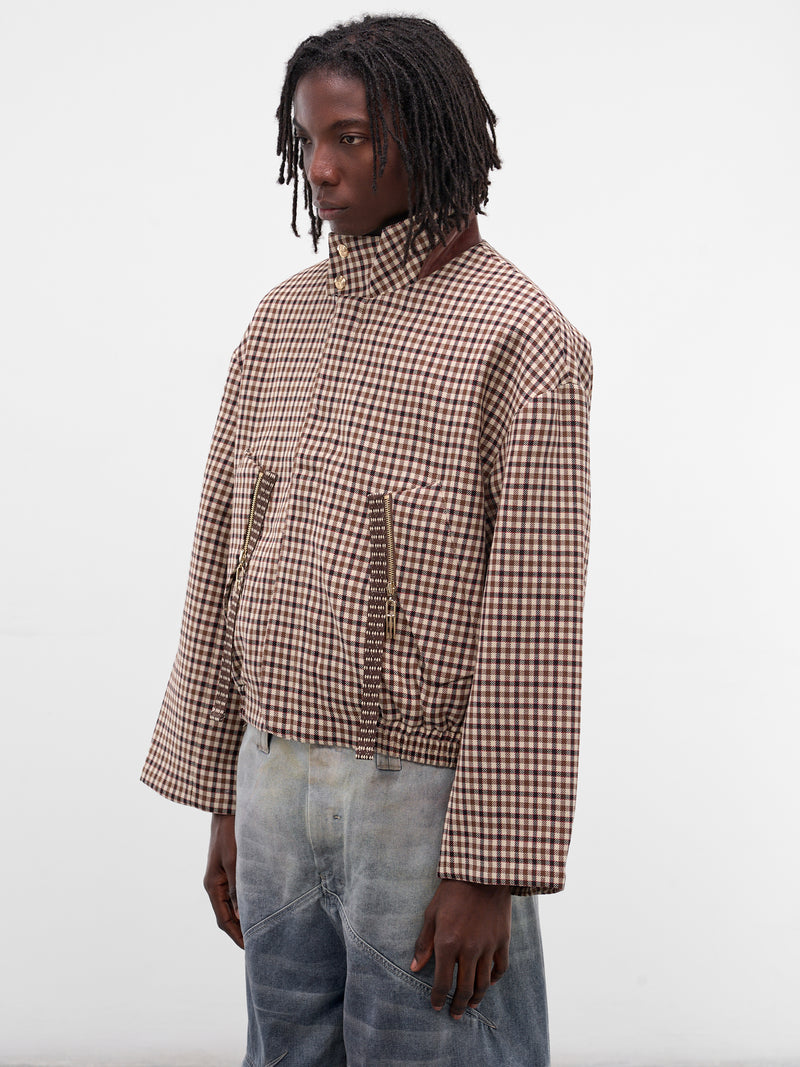 Medina Brown Plaid Harrington Jacket (JK-05-MP-MIGLE-PLAID-BROWN)