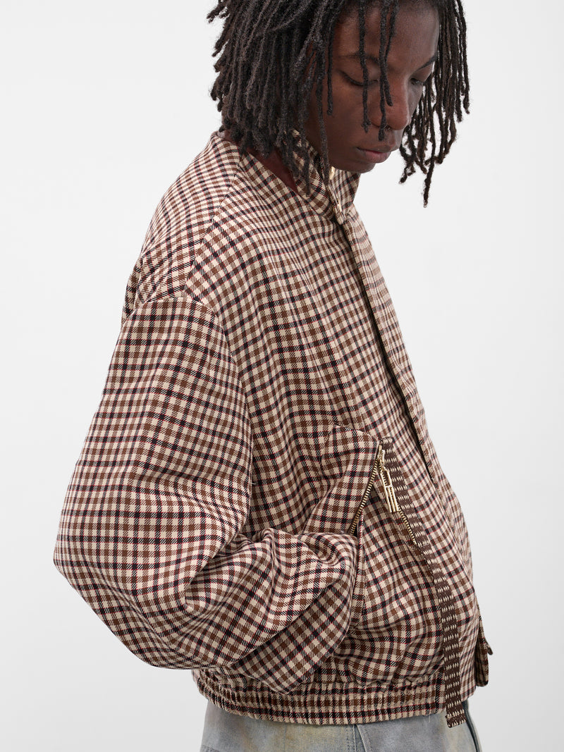 Medina Brown Plaid Harrington Jacket (JK-05-MP-MIGLE-PLAID-BROWN)