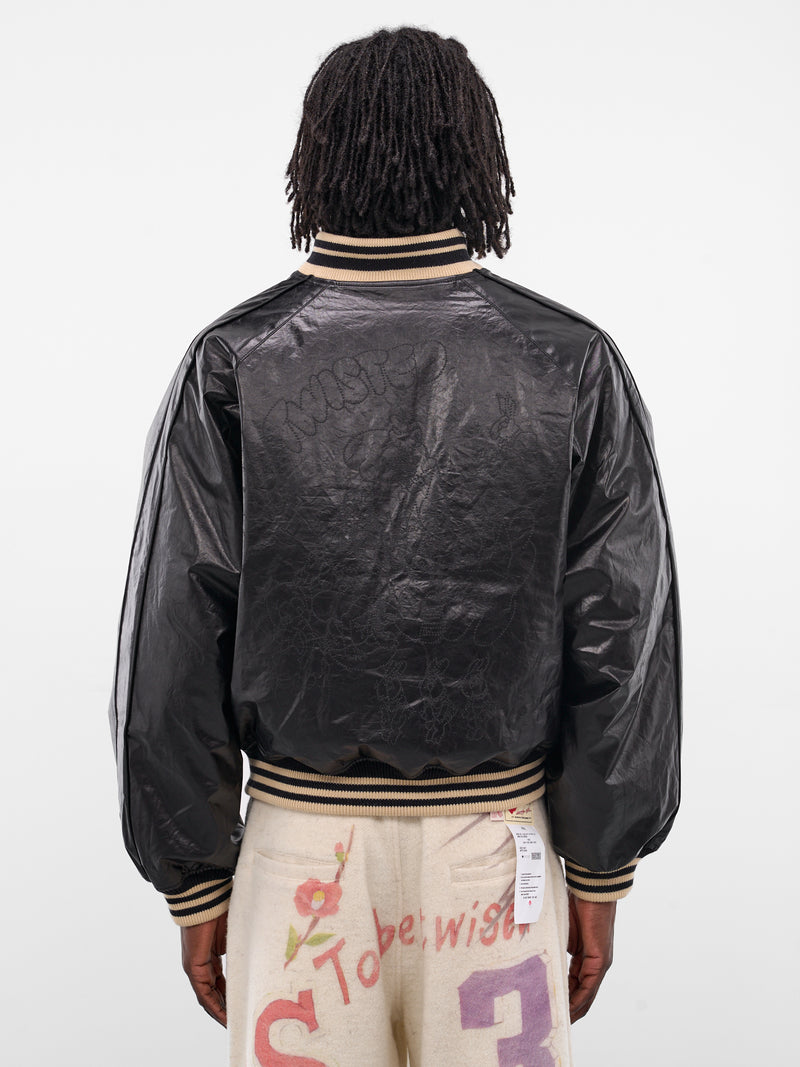 Black Reversible Graphic Souvenir Jacket (JK-SV-NGA-1003-BLACK)