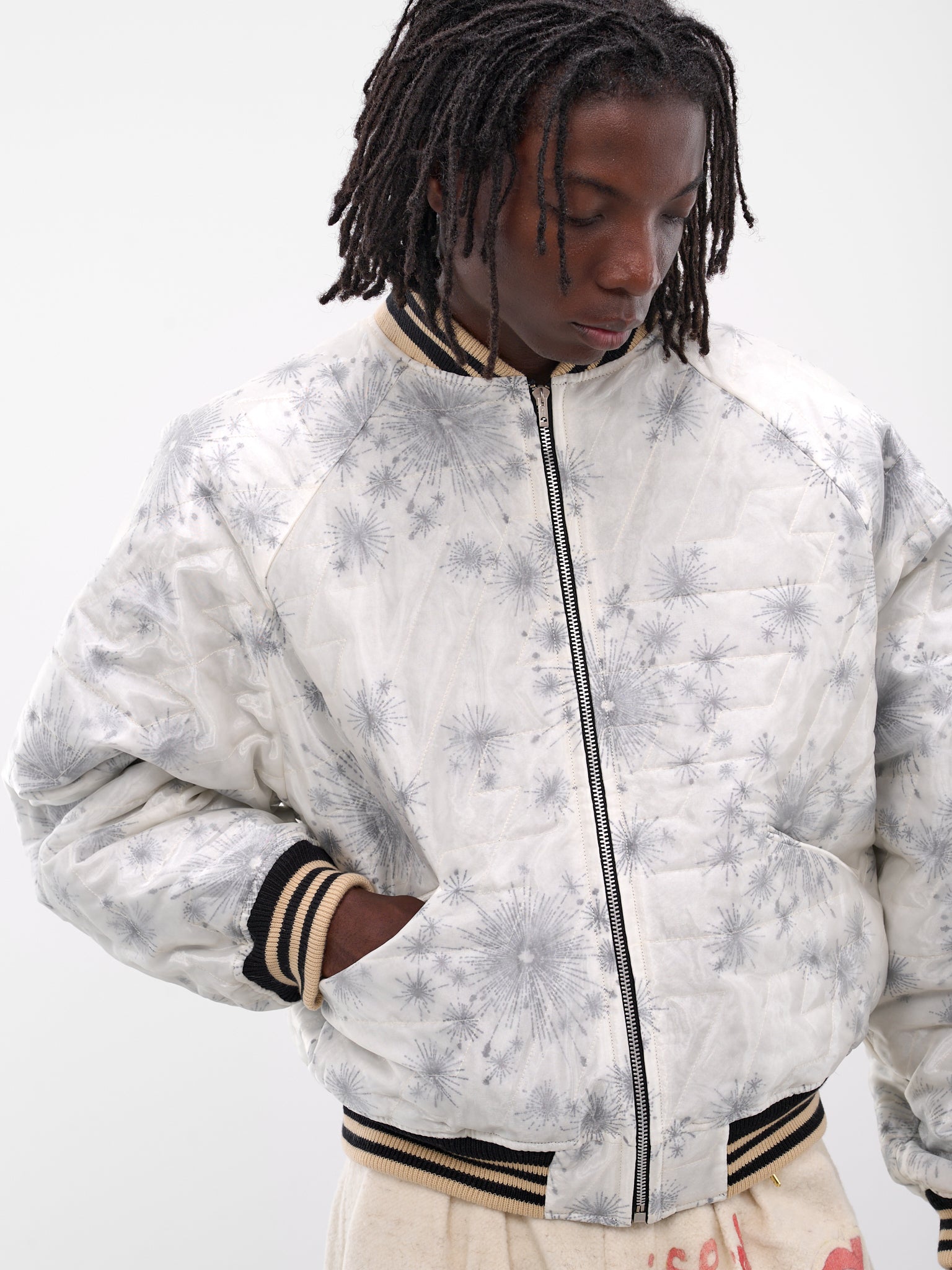 Black Reversible Graphic Souvenir Jacket (JK-SV-NGA-1003-BLACK)