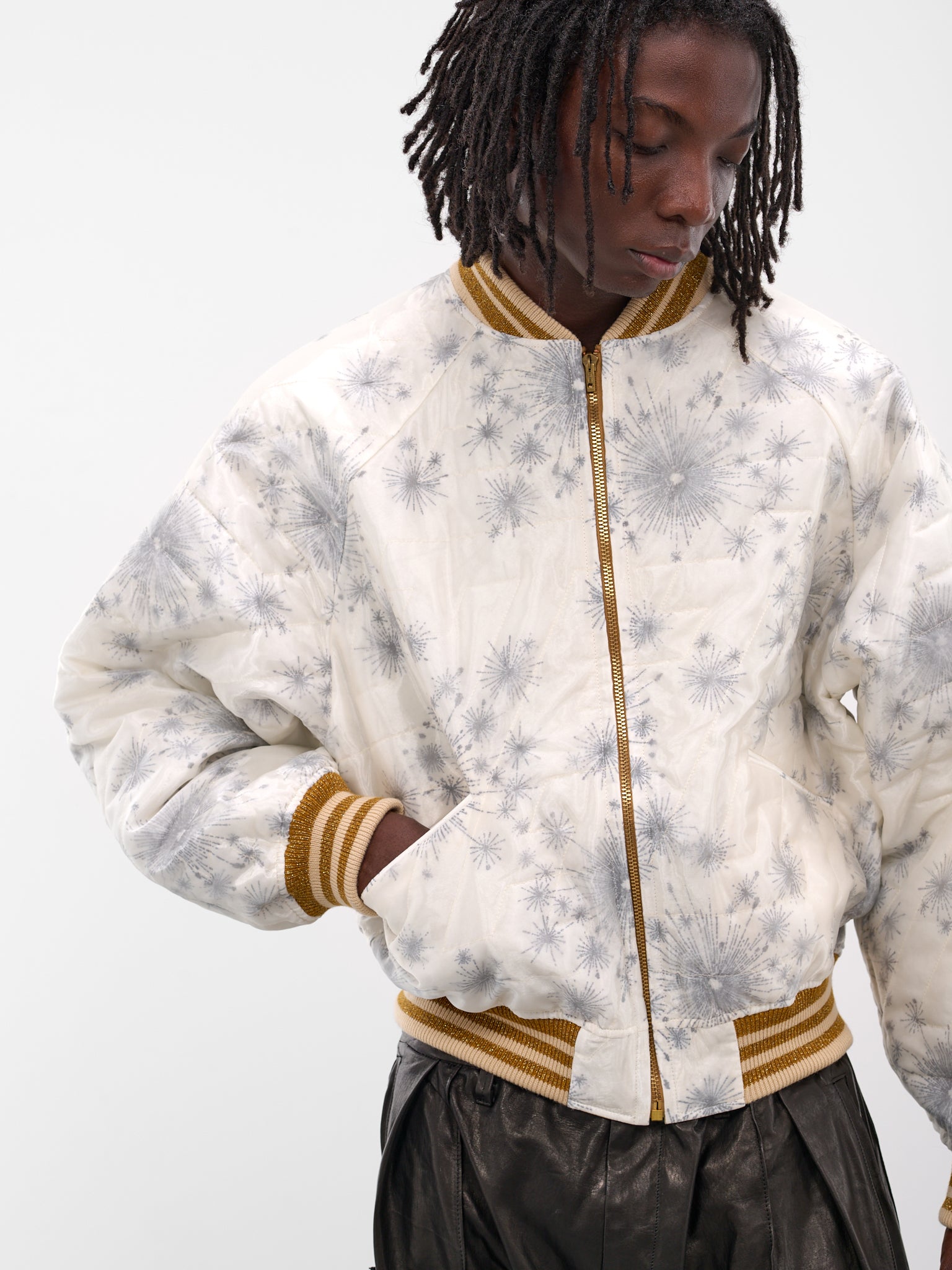 Gold Reversible Graphic Souvenir Jacket (JK-SV-NGA-1003-GOLD)