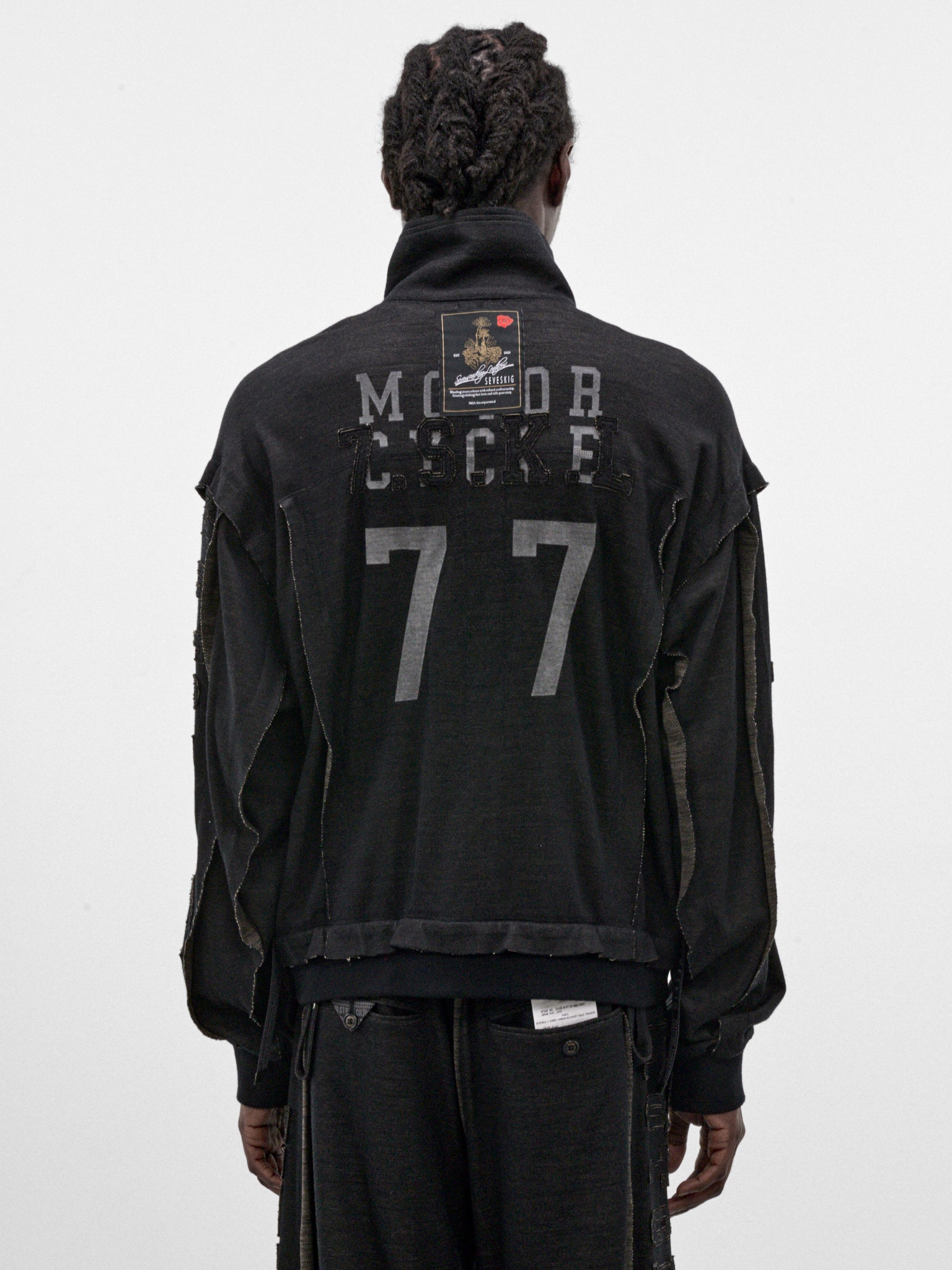 Black Deconstructed Honda Jacket (JK-SV-NRA-1004-BLACK)