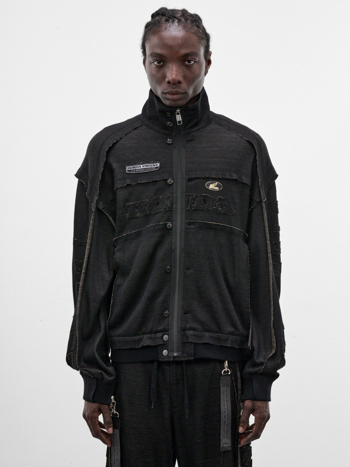 Black Deconstructed Honda Jacket (JK-SV-NRA-1004-BLACK)
