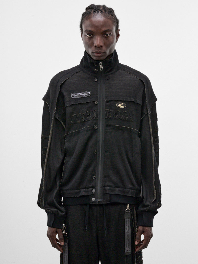 Black Deconstructed Honda Jacket (JK-SV-NRA-1004-BLACK)