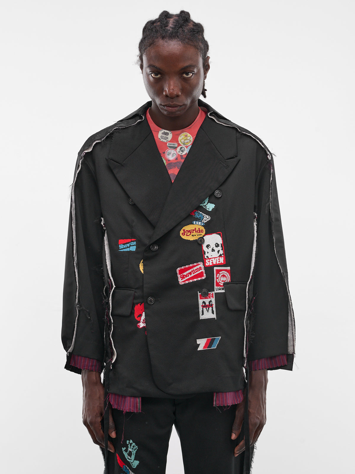 Deconstructed Memory Keychain Patch Blazer (JK-SV-NRS-1008-BLACK)