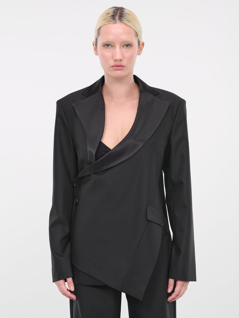 Twisted Slit Blazer (JK01BK-TWISTED-BLACK)