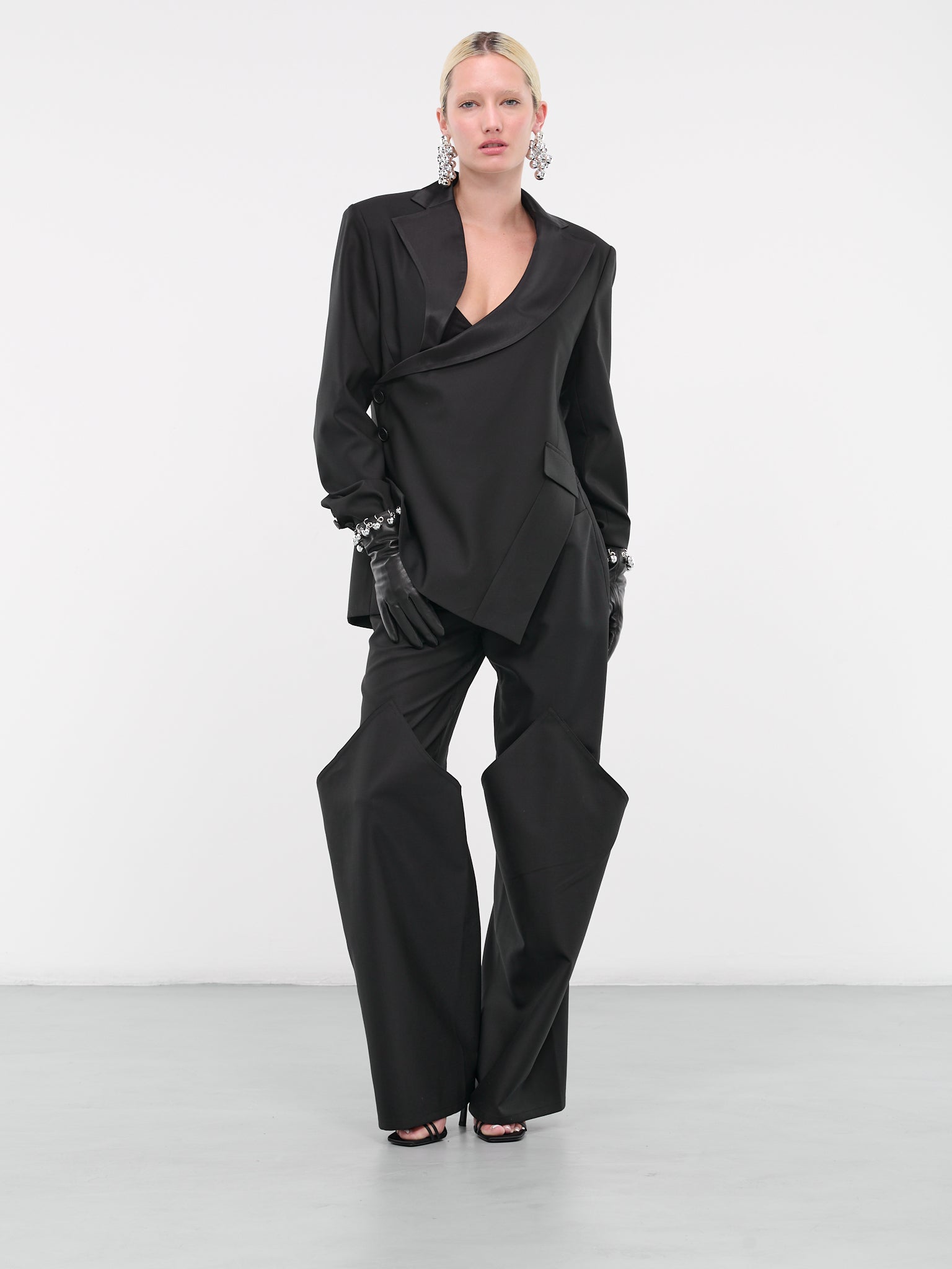 Twisted Slit Blazer (JK01BK-TWISTED-BLACK)