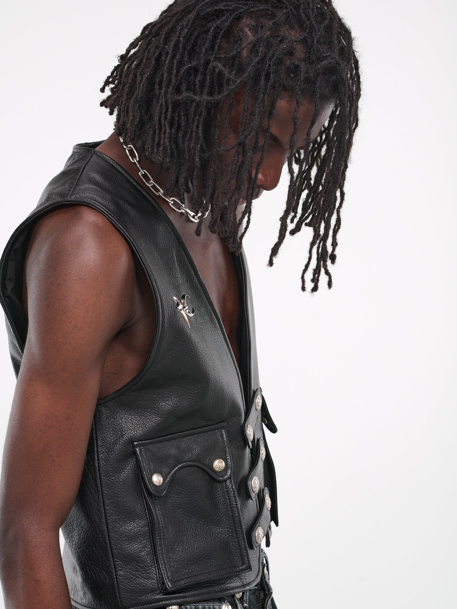 Club Black Dragon Leather Vest