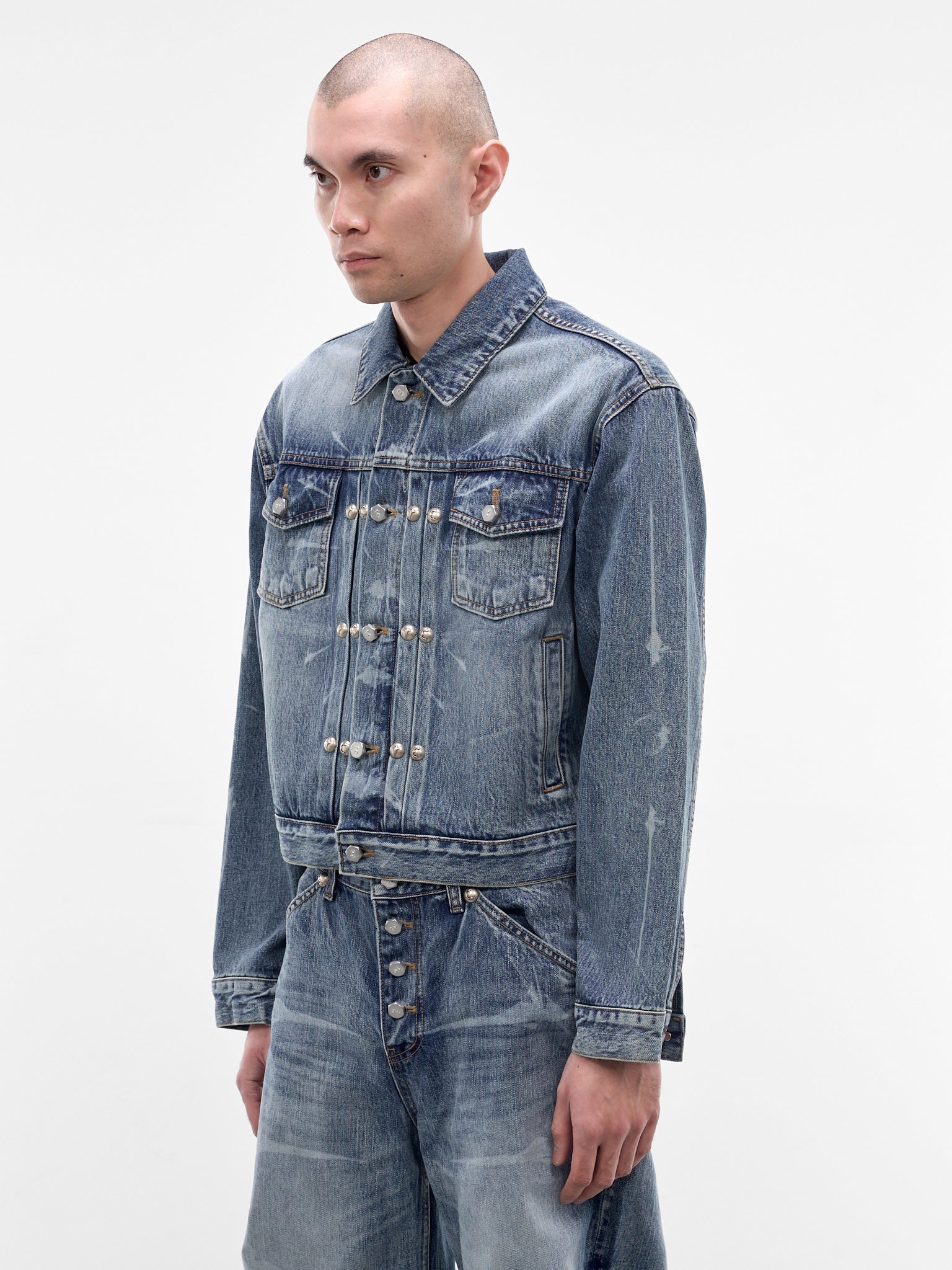 Blue Spine Laser Denim Jacket (JK0701-BLUE)