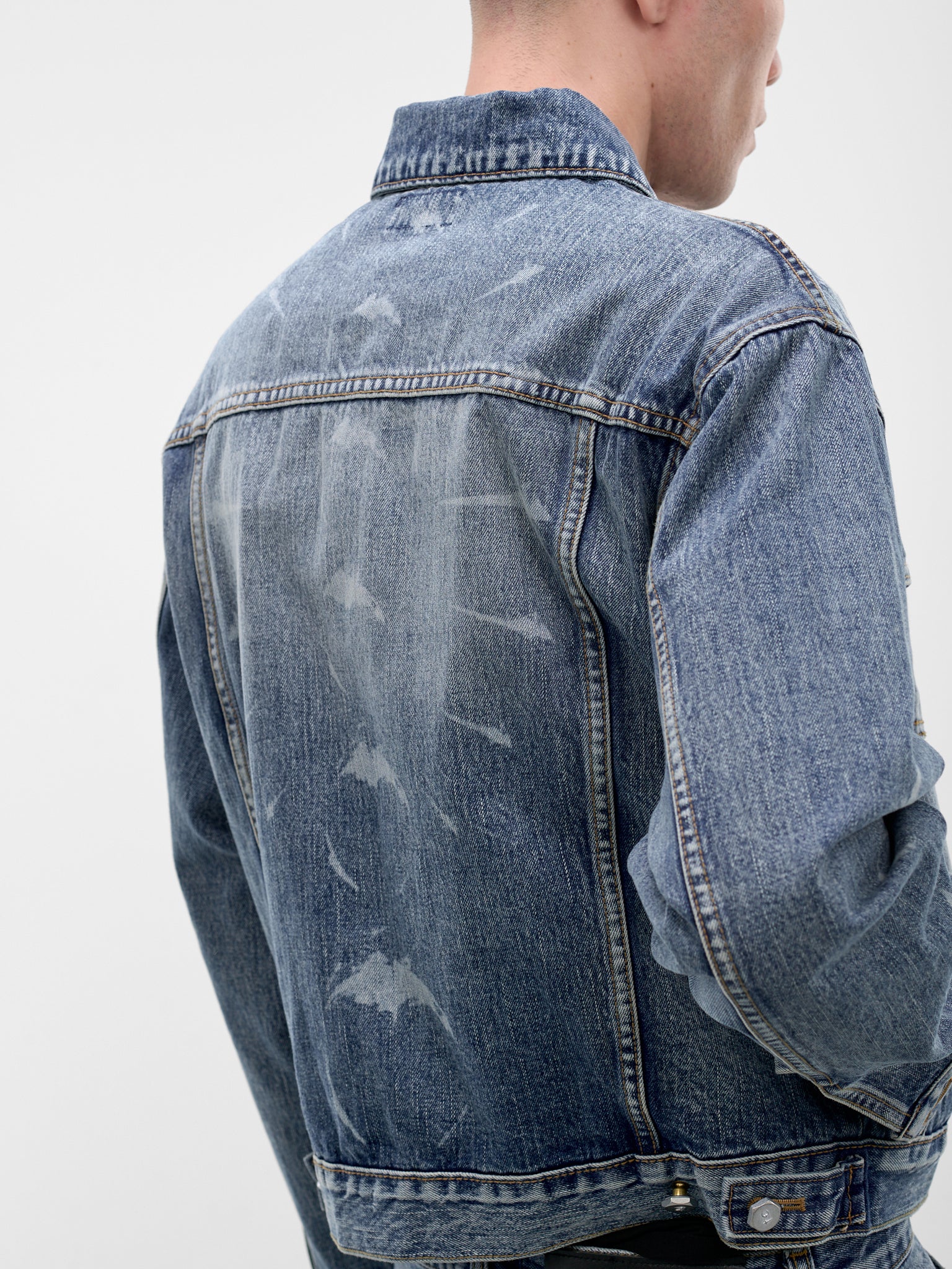Blue Spine Laser Denim Jacket (JK0701-BLUE)