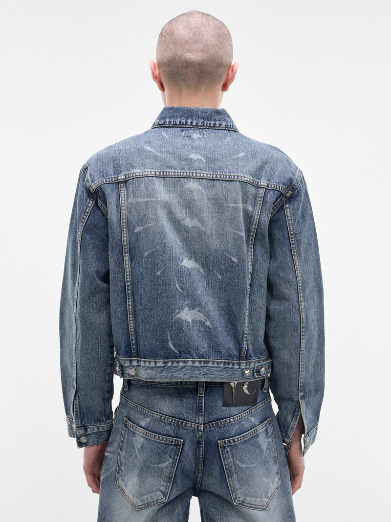 Blue Spine Laser Denim Jacket (JK0701-BLUE)