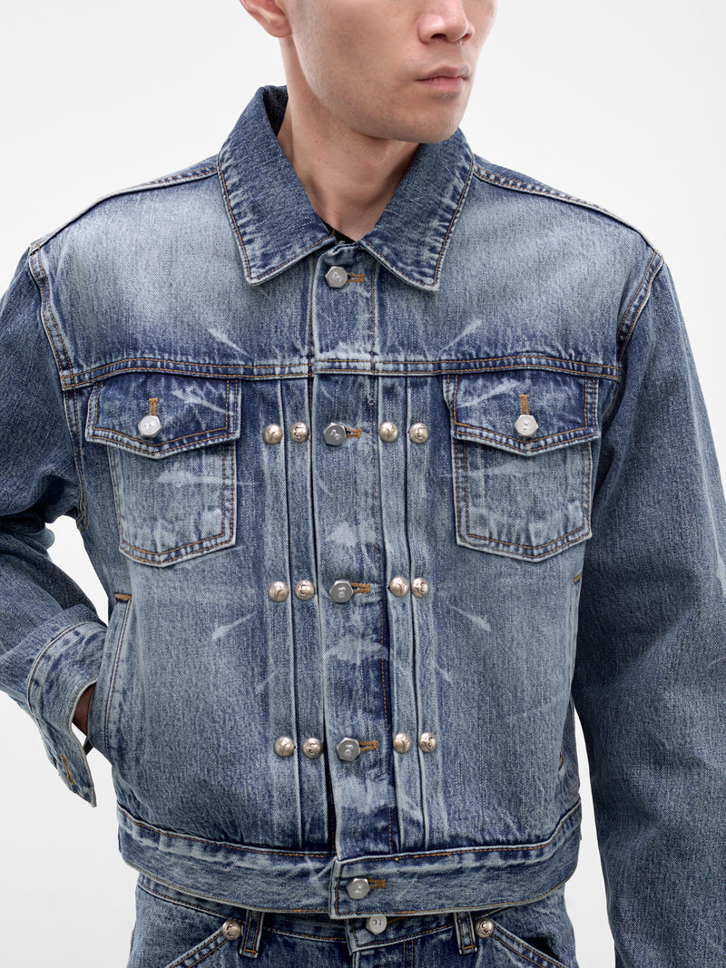 Blue Spine Laser Denim Jacket (JK0701-BLUE)